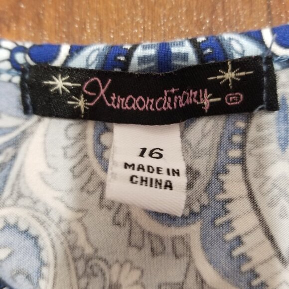 Girls' Xtraordinary Dress with triple ruffle sleeves, Size 16, EUC - Picture 7 of 14